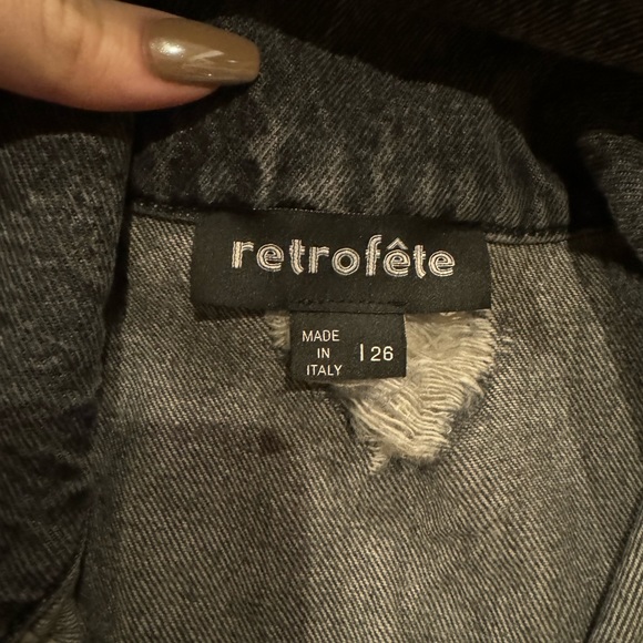 Grey Retrofete denim jumpsuit - Picture 4 of 4